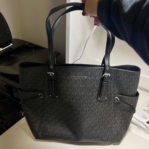 Michael Kors black shoulder purse silver hardware